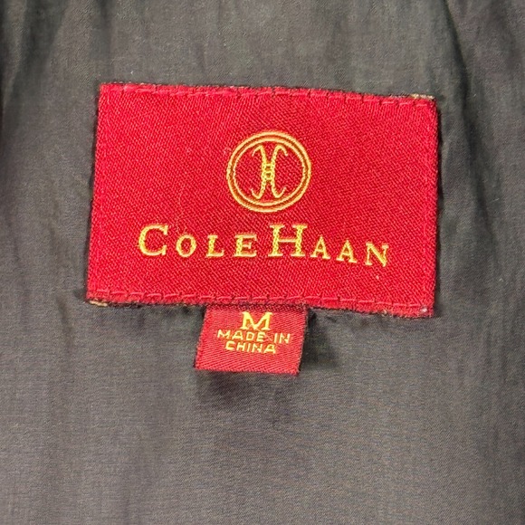 Vintage Cole Haan Quilted Puffer Jacket Men Medium Blue Outdoor Comfort Thermore - Picture 5 of 13